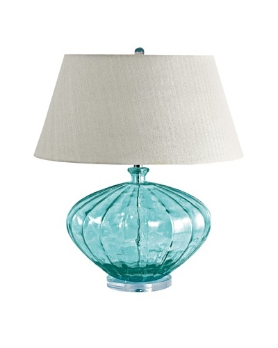 Aurora Lighting Recycled Glass Melon Table Lamp [Blue]