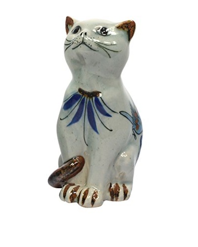 Handpainted/Signed Mountain Cats, White, Blue, Brown