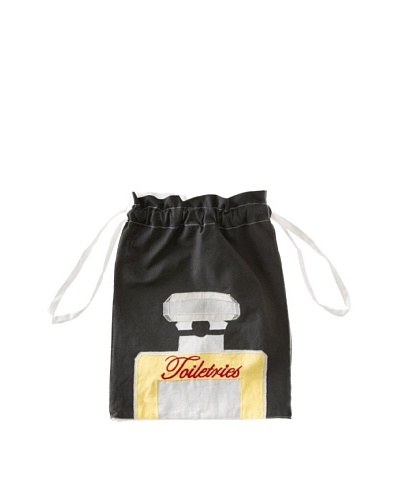 Aviva Stanoff Toiletries Laundry Bag, Black/Yellow