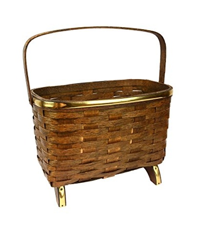 Vintage Basket, Brown/Brass