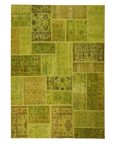 Azra Imports Overdyed Vintage Patchwork Rug [Green]
