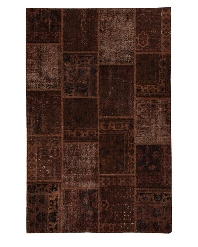 Azra Imports Overdyed Vintage Patchwork Rug [Brown]