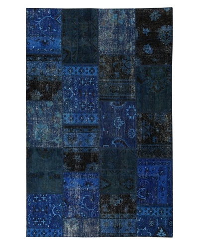 Azra Imports Overdyed Vintage Patchwork Rug [Navy Blue]
