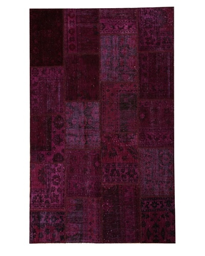 Azra Imports Overdyed Vintage Patchwork Rug [Purple]