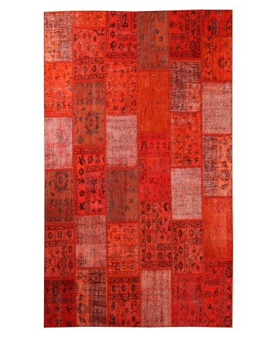Azra Imports Overdyed Vintage Patchwork Rug [Orange]