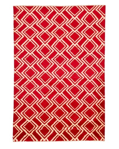 Azra Imports Vogue Rug, Red/Ivory, 5' 3 x 7' 8
