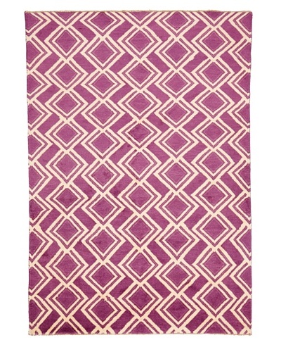 Azra Imports Vogue Rug, Purple/Ivory, 5' 3 x 7' 5