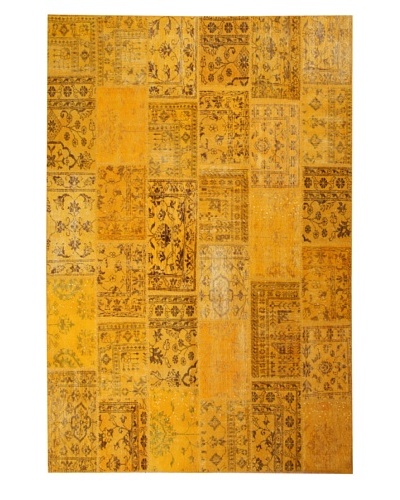 Azra Imports Overdyed Vintage Patchwork Rug [Yellow]