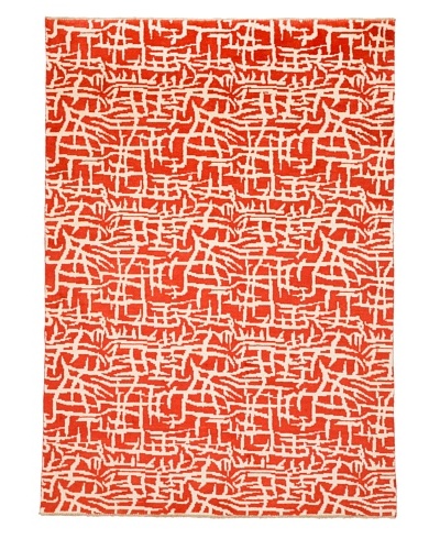 Azra Imports Vogue Rug, Red/Ivory, 5' 3 x 7' 5
