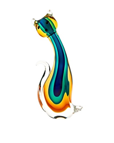 Badash Crystal Art Glass 11 Cat Figurine