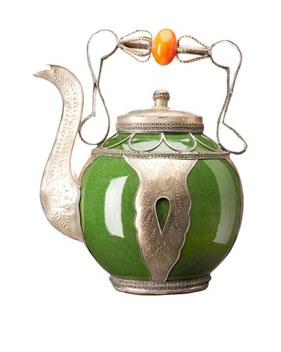Badia Design Decorative Ceramic Teapot, Green