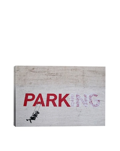 Banksy Parking Girl Swing Giclée Canvas Print