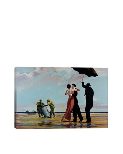 Banksy Dancing Butler On Toxic Beach Crude Oil Ultrachrome Canvas Print