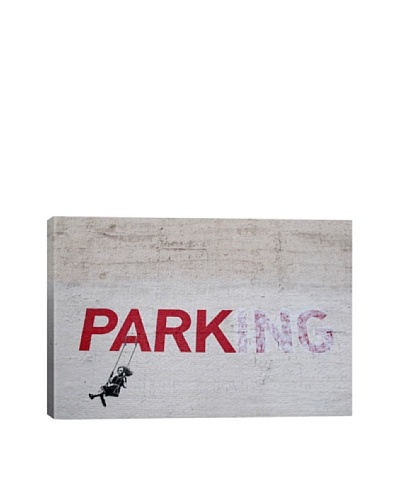 Banksy Parking Girl Swing Ultrachrome Canvas Print
