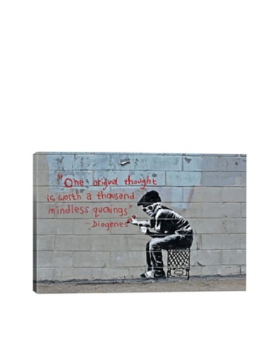 Banksy One Original Thought Worth a Thousand Quotings Giclée Canvas Print