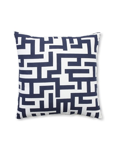 Barclay Butera Seaside 18 x 18 Geometric Throw Pillow [White/Navy]