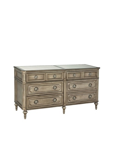 Bassett Mirror Co. Palazzina 6 Drawer Chest, Champagne Silver