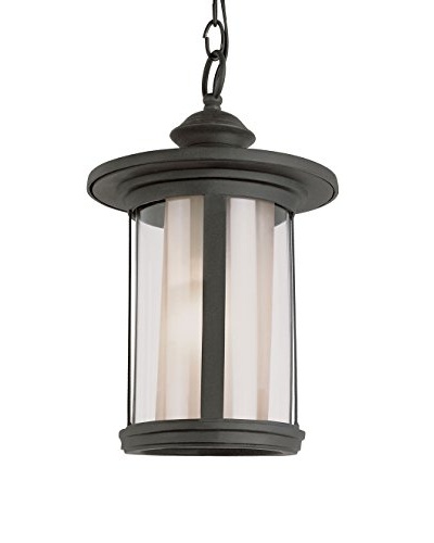 Bel Air Lighting 1-Light Hanging Lantern, Black