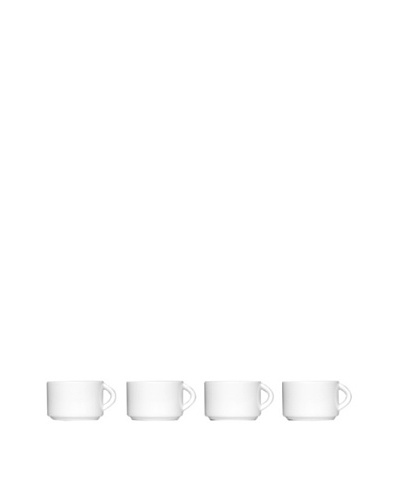 BergHOFF Set of 4 Concavo Espresso Cups, White, 2.4-Oz.
