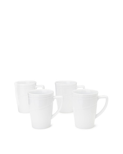 BergHOFF Set Of 4 Hotel Line Coffee Mugs, White, 13-Oz.As You See