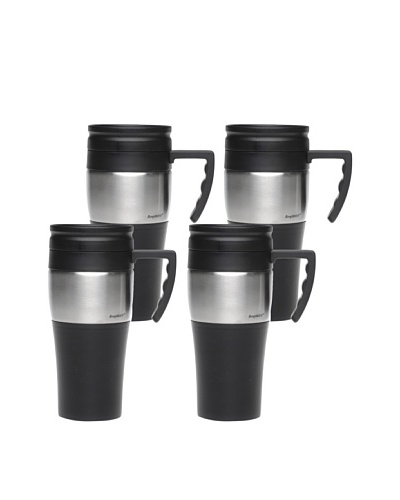 BergHOFF Set of 4 Handled Travel Mugs, Black