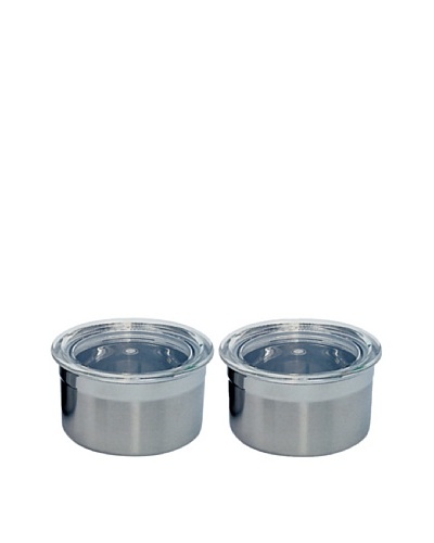 BergHOFF Set of 2 Stainless Steel Mini Canisters, .25-Cup