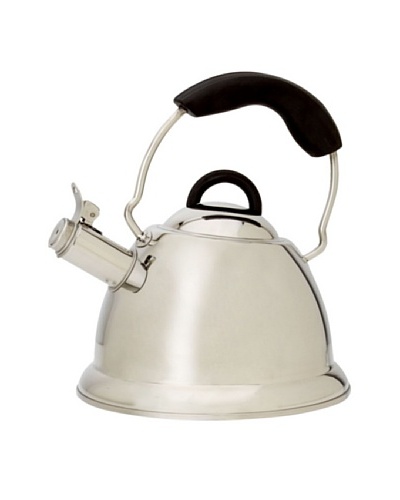 BergHOFF Designo Whistling Tea Kettle, Silver/Black, 12.7-Cup