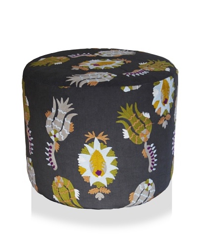 Better Living Collection Pineapple Suzani Round Ottoman