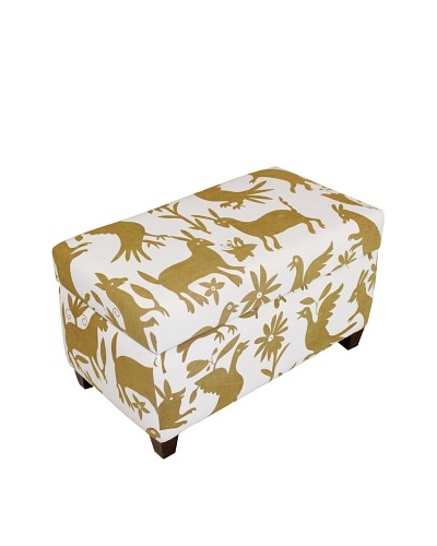 Better Living Collection Otomi Ottoman [Beige/White]