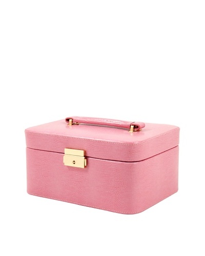 Bey-Berk 3-Watch Stamped Jewelry Box, Pink