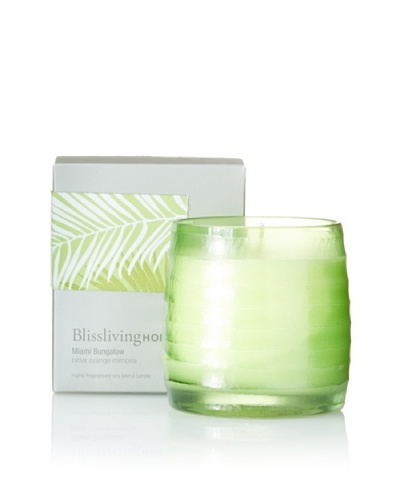Blissliving Home Miami Bungalow Candle, Green, 9.8-Oz.