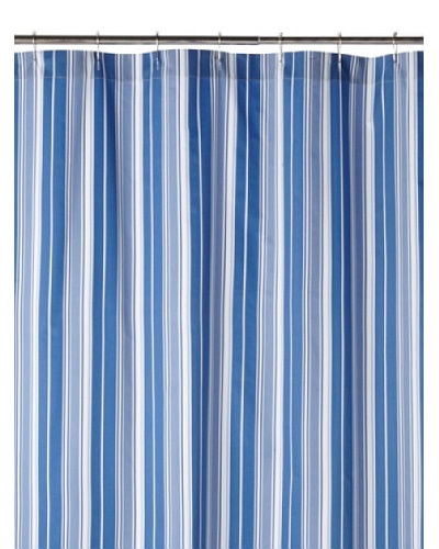 Blissliving Home Cynthia Stripe Shower Curtain, Blue/White