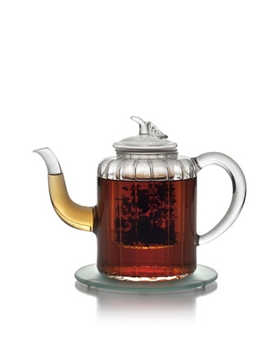 BonJour Glass Teapot 27-Ounce Adele Teapot with Glass Infuser