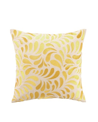 Brejer Montecito Swirl Embellished Down Pillow, Yellow, 18 x 18As You See