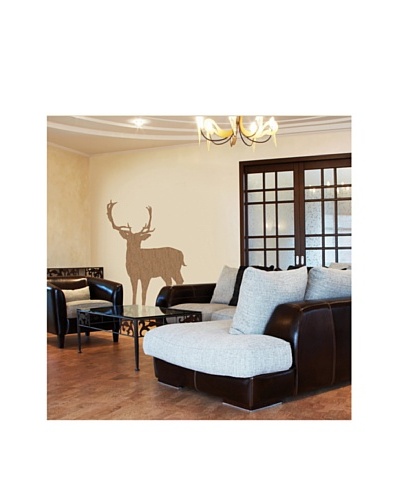 Brewster Wall Covering Deer Natural Cork Deluxe Wall Sticker