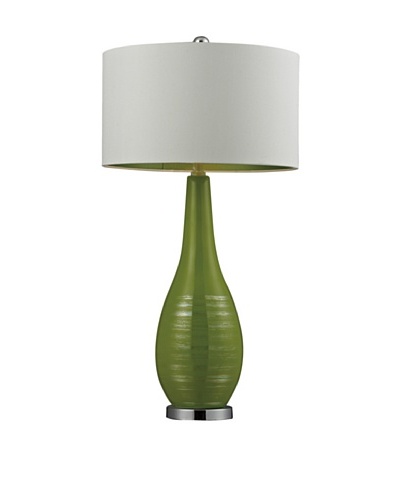 HGTV Home Bright Green Ceramic Table Lamp