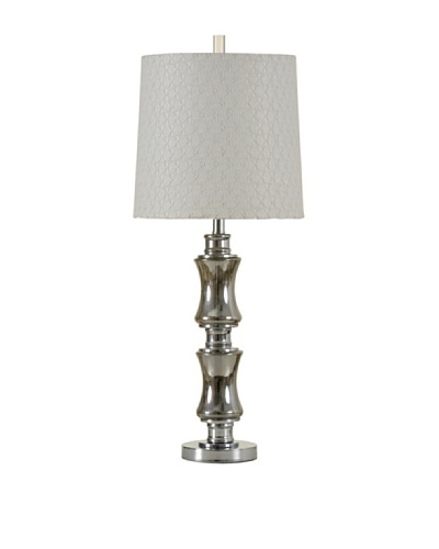 StyleCraft Chrome & Smoked Plated Glass Table Lamp