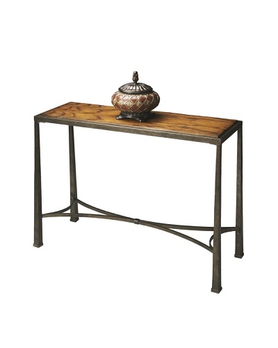 Butler Specialty Company Honey/Pewter Console Table
