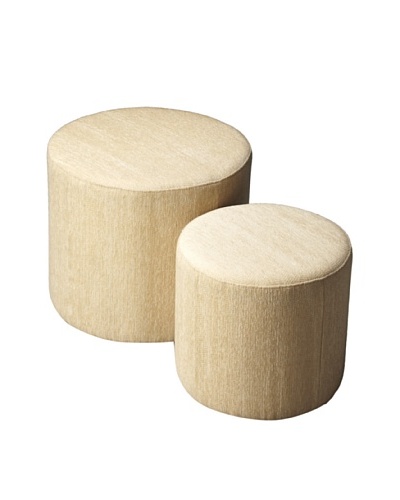 Butler Specialty Company Nesting Ottomans, Ivory