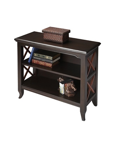 Butler Specialty Company Rubbed Black and Cherry Low Bookcase