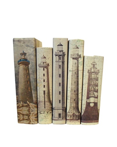 By Its Cover Hand-Rebound Set of 5 Lighthouse Decorative Books, II
