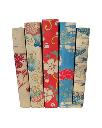 By Its Cover Hand-Rebound Set of 5 Floral Decorative Books, I