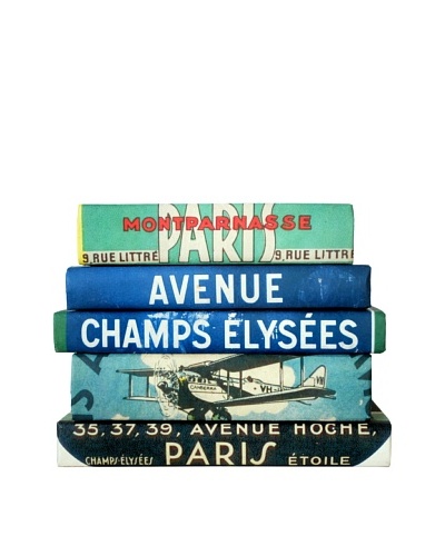 By Its Cover Decorative Reclaimed Books Travel Series IV, Set of 5