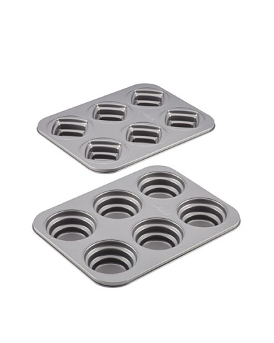 Cake Boss 2-Piece Round & Square Mini Stacked Cakelette Pan