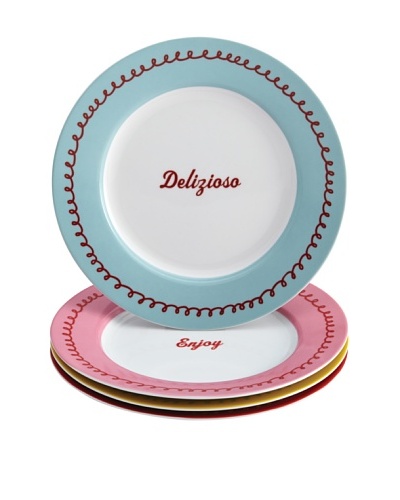 Cake Boss 4-Pack Icing Quotes Dessert Plate Set