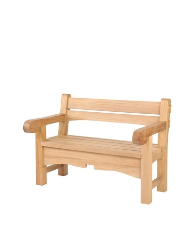 Caluco Santa Barbara Teak Bench, Natural