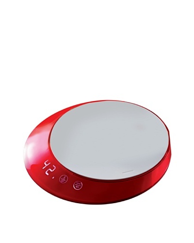 Casa Bugatti Glamour Kitchen Scale with Timer, Red