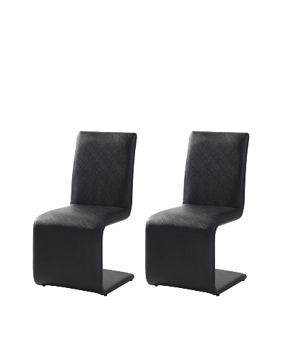 Casabianca Set of 2 Belle Chairs, Black