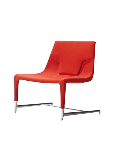 Casabianca Furniture Modena Occasional Chair, Orange/Stainless Steel