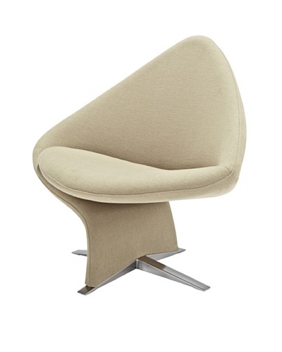 Casabianca Furniture Amelia Occasional Chair, Khaki/Stainless SteelAs You See